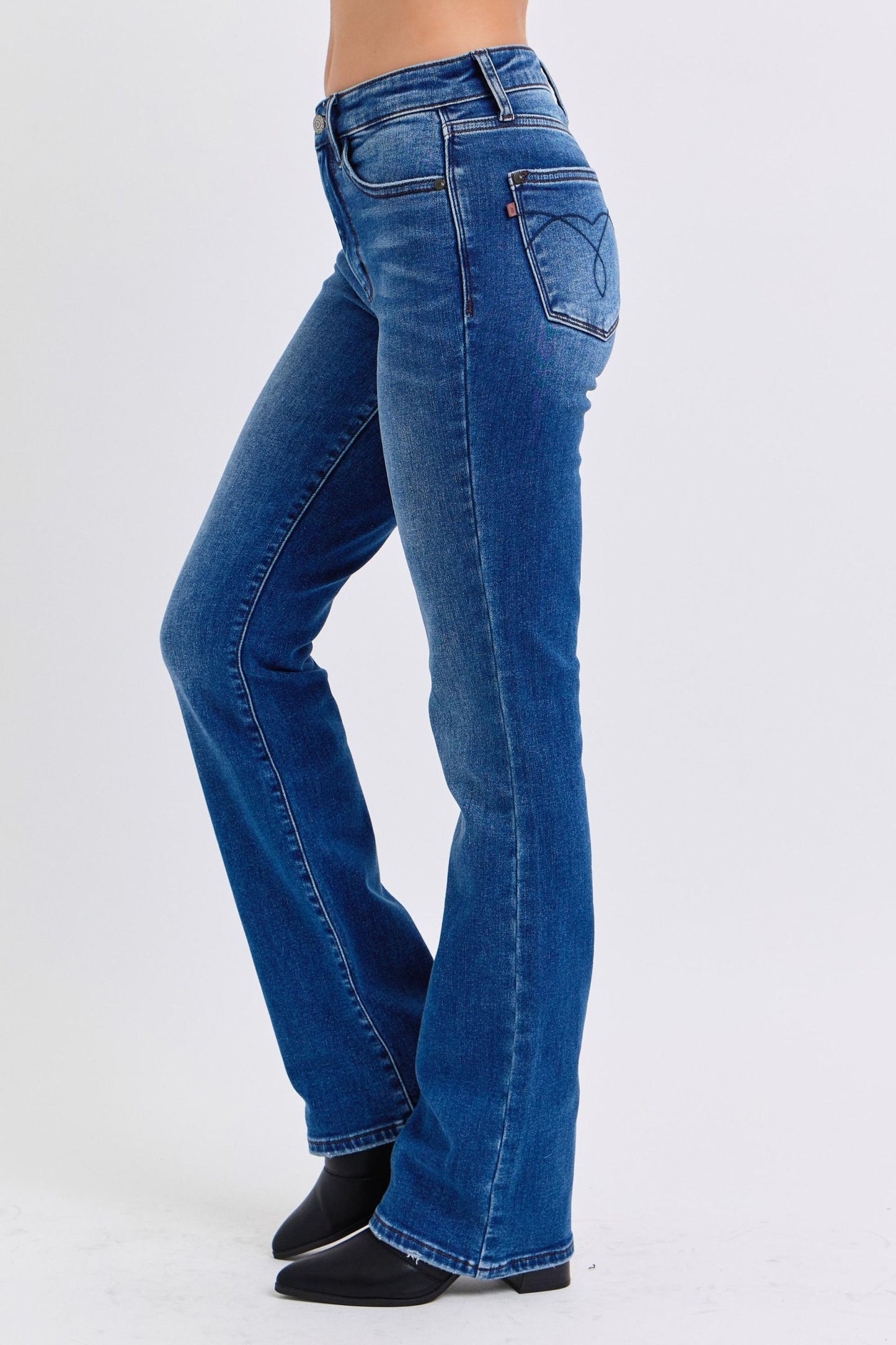 Judy Blue Full Size Run Mid-Rise Bootcut Jeans with Thermal Lining - Harmony Haven - Essentials