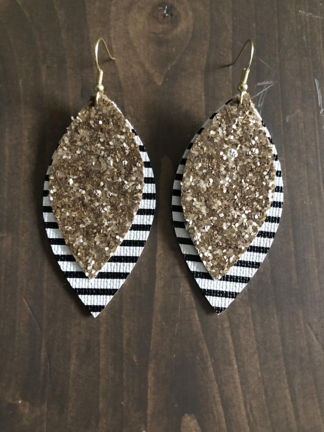 PU Leather Leaf Dangle Earrings - Harmony Haven - Essentials