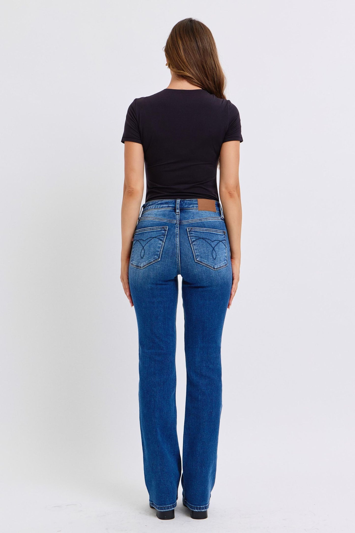 Judy Blue Full Size Run Mid-Rise Bootcut Jeans with Thermal Lining - Harmony Haven - Essentials