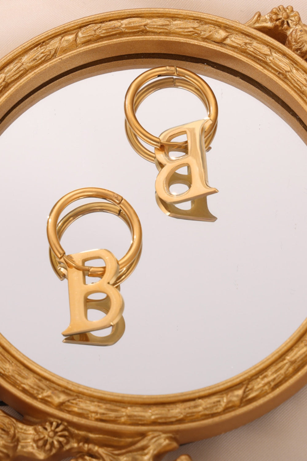 Titanium Steel Letter Hoop Earrings - Harmony Haven - Essentials