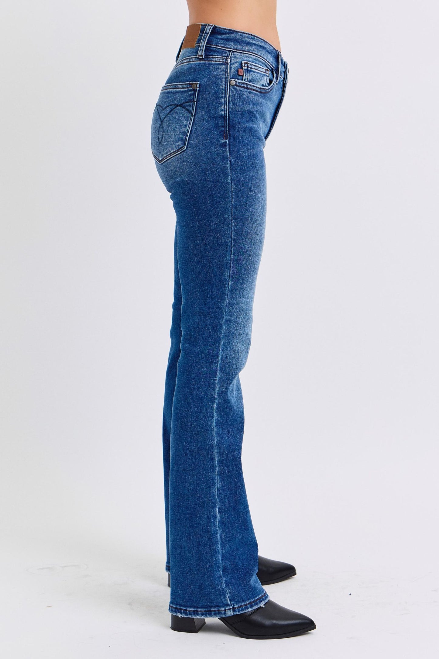 Judy Blue Full Size Run Mid-Rise Bootcut Jeans with Thermal Lining - Harmony Haven - Essentials