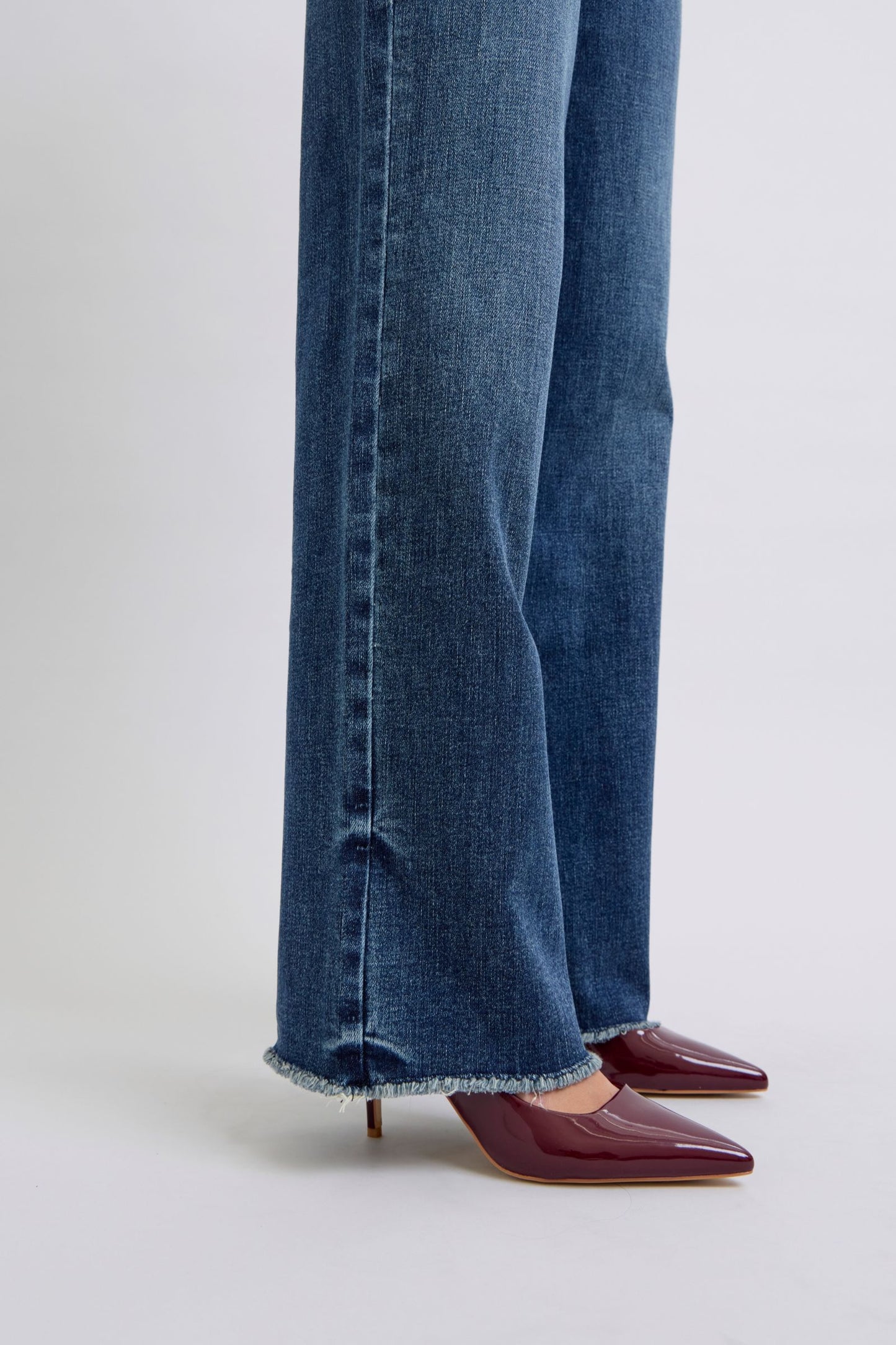 Judy Blue Full Size Raw Hem Mid Rise Jeans - Harmony Haven - Essentials