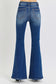 RISEN Distressed Button-Fly Flare Jeans - Harmony Haven - Essentials
