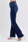 Judy Blue Full Size Raw Hem Straight Leg Jeans - Harmony Haven - Essentials