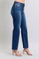 Judy Blue Full Size Side Seam Detail Straight Jeans with Pockets - Harmony Haven - Essentials