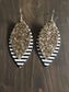 PU Leather Leaf Dangle Earrings - Harmony Haven - Essentials