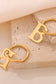 Titanium Steel Letter Hoop Earrings - Harmony Haven - Essentials