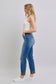 Judy Blue Full Size Plaid Print Cuff Straight Leg Jeans with Pockets - Harmony Haven - Essentials