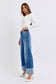 Judy Blue Full Size Distressed High Waist Wide Leg Jeans - Harmony Haven - Essentials