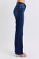 Judy Blue Full Size Raw Hem Straight Leg Jeans - Harmony Haven - Essentials