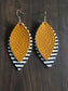 PU Leather Leaf Dangle Earrings - Harmony Haven - Essentials