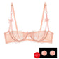 Women's Sheer Floral Lace Balconette Bra – Unlined Underwire Half-Cup Lingerie - Harmony Haven - Essentials