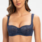 Women's Lace Balconette Bra – Lightly Padded Half-Cup Underwire Lingerie - Harmony Haven - Essentials