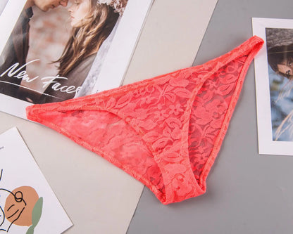 Women's Sexy Lace Panties – Soft Breathable Low-Waist Briefs - Harmony Haven - Essentials