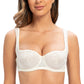 Women's Lace Balconette Bra – Lightly Padded Half-Cup Underwire Lingerie - Harmony Haven - Essentials