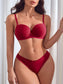 Women’s Lace Up Lingerie Set – Push Up Bra & Panty Steel Ring Underwear - Harmony Haven - Essentials