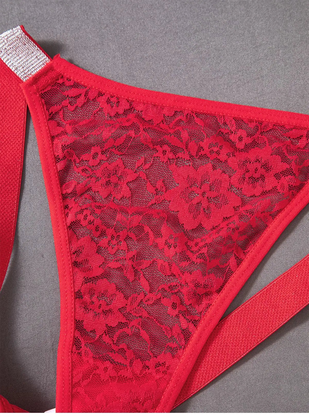 3PCS Women’s Lace G String Panties – Rhinestone Strap Sheer Floral Thongs - Harmony Haven - Essentials