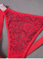 3PCS Women’s Lace G String Panties – Rhinestone Strap Sheer Floral Thongs - Harmony Haven - Essentials
