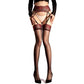 Women's Lace Top Thigh-High Stockings – Sheer Garter Style Fishnet Hosiery - Harmony Haven - Essentials