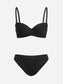 Women’s Lace Up Lingerie Set – Push Up Bra & Panty Steel Ring Underwear - Harmony Haven - Essentials
