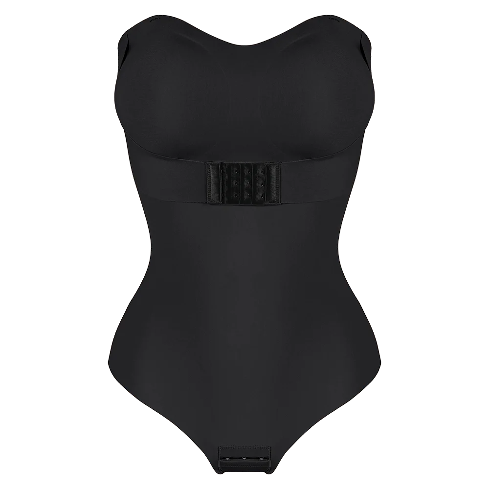 Plus Size Strapless Thong Bodysuit – Seamless Firm Tummy Control Shapewear - Harmony Haven - Essentials