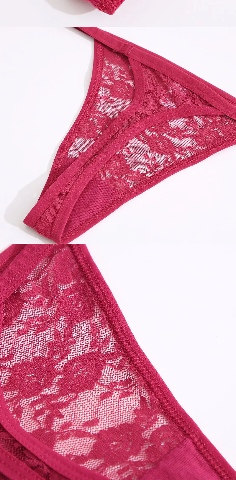 6-Piece Women's Lace Thong Set – Sexy Breathable Low-Rise G-Strings - Harmony Haven - Essentials