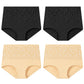Women's Embroidered High-Waisted Cotton Briefs – Breathable Full-Coverage Everyday Underwear - Harmony Haven - Essentials