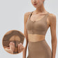 High-Impact Front-Zipper Sports Bra | Shockproof Wireless Gym & Yoga Vest - Harmony Haven - Essentials