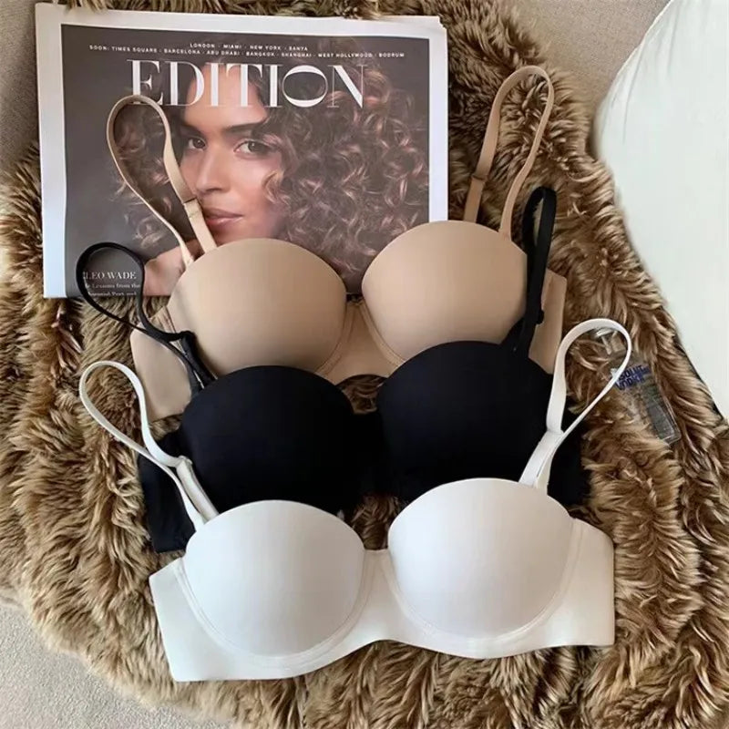 Women's Seamless Wireless Bralette Set – 2-Piece Smooth Comfort Push-Up Bra Pack - Harmony Haven - Essentials