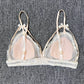 Women's French Lace Bralette – Sheer Floral Wireless Triangle Bra - Harmony Haven - Essentials