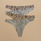 Women’s Leopard Print Seamless Thong – Low Waist Ice Silk G String Panties - Harmony Haven - Essentials