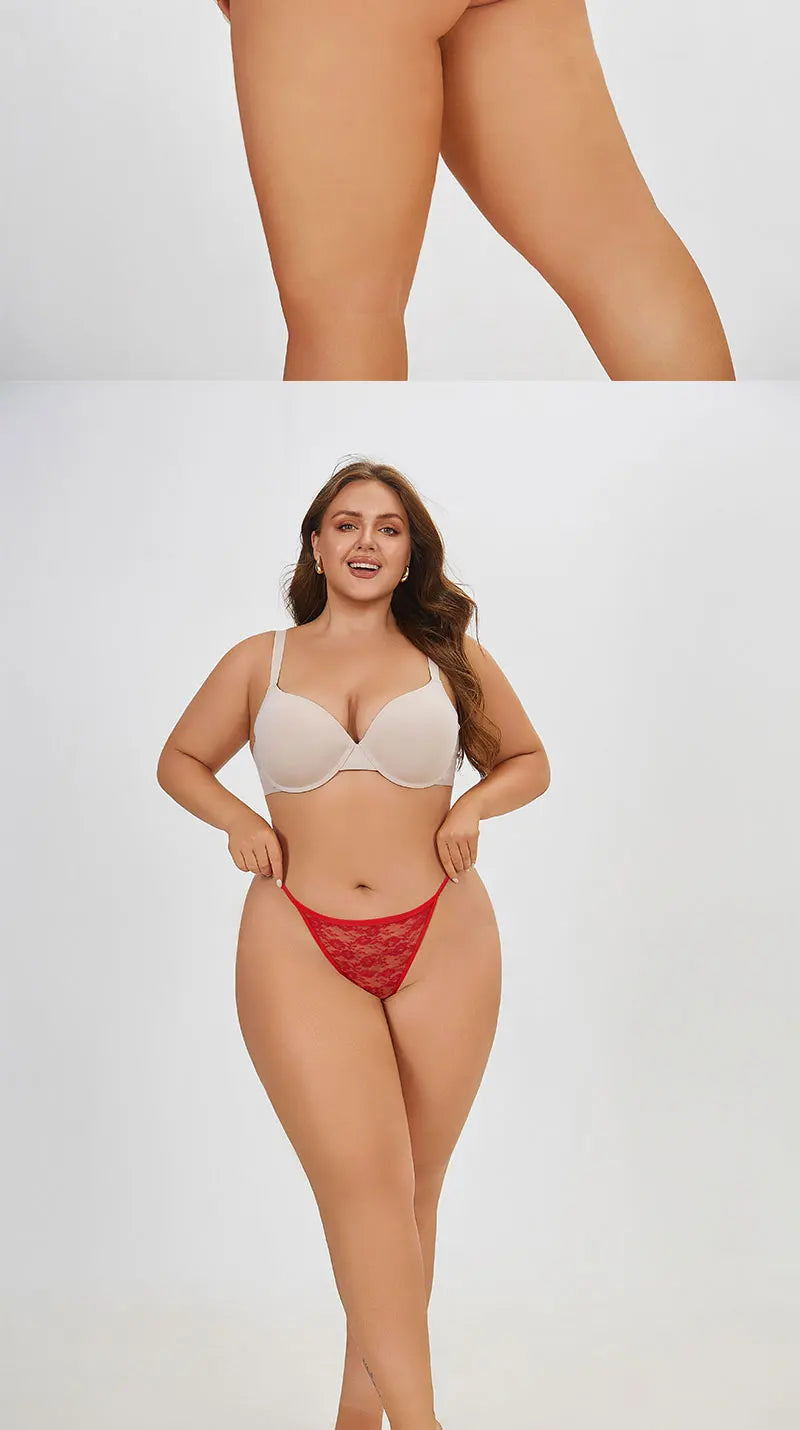 6-Piece Women's Lace Thong Set – Sexy Breathable Low-Rise G-Strings - Harmony Haven - Essentials