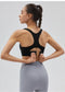 High-Impact Front-Zipper Sports Bra | Shockproof Wireless Gym & Yoga Vest - Harmony Haven - Essentials