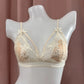 Women's French Lace Bralette – Sheer Floral Wireless Triangle Bra - Harmony Haven - Essentials