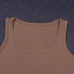 Women's Off-Shoulder Halter Knit Bodysuit – Sleeveless Slim-Fit Bodycon Top - Harmony Haven - Essentials