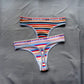3PCS Women’s Brazilian Thong Set – Colorful Cotton Seamless G String Panties - Harmony Haven - Essentials