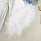 Women's Luxury Silk Feather Boudoir Robe – Long Bridal Kimono Maxi Dress - Harmony Haven - Essentials
