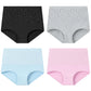 Women's Embroidered High-Waisted Cotton Briefs – Breathable Full-Coverage Everyday Underwear - Harmony Haven - Essentials