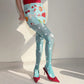 Women's Classic Polka Dot Sheer Tights – Elegant Transparent Pantyhose - Harmony Haven - Essentials