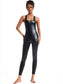 Women's Premium Faux Leather Full-Body Bodysuit – Sleek U-Neck Sleeveless Jumpsuit - Harmony Haven - Essentials