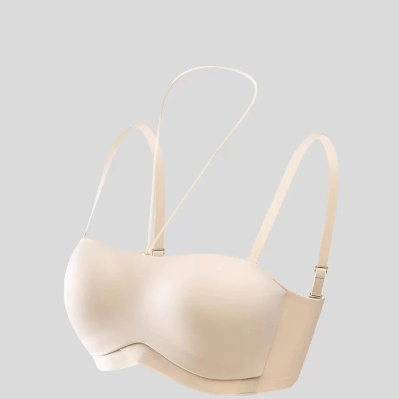 Women's Invisible Strapless Bra – Anti-Slip Seamless Push-Up Bandeau Bra - Harmony Haven - Essentials