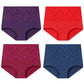 Women's Embroidered High-Waisted Cotton Briefs – Breathable Full-Coverage Everyday Underwear - Harmony Haven - Essentials