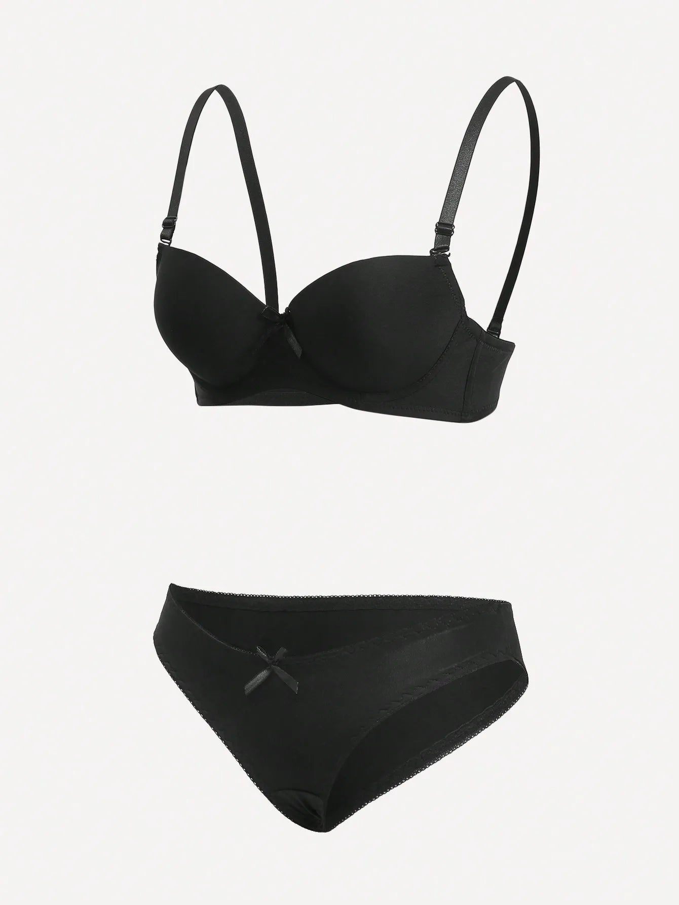 Women’s Lace Up Lingerie Set – Push Up Bra & Panty Steel Ring Underwear - Harmony Haven - Essentials