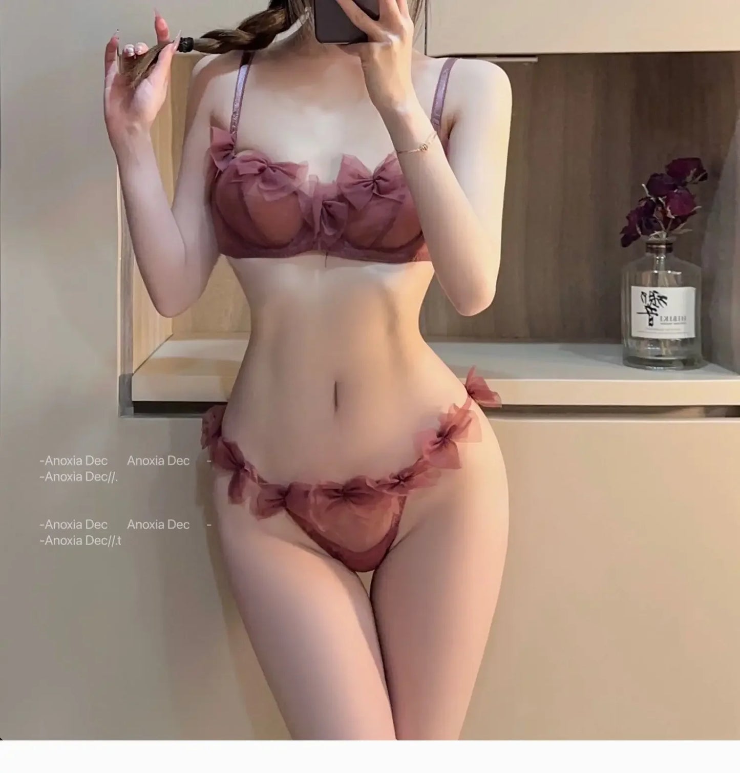 Women’s Rose Lace Bra Set – Sexy Push Up Lingerie Underwear for Women - Harmony Haven - Essentials