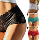 Women's Sheer Floral Lace Briefs – Breathable Mid-Rise Hollow-Out Underwear - Harmony Haven - Essentials