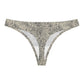 Women’s Leopard Print Seamless Thong – Low Waist Ice Silk G String Panties - Harmony Haven - Essentials