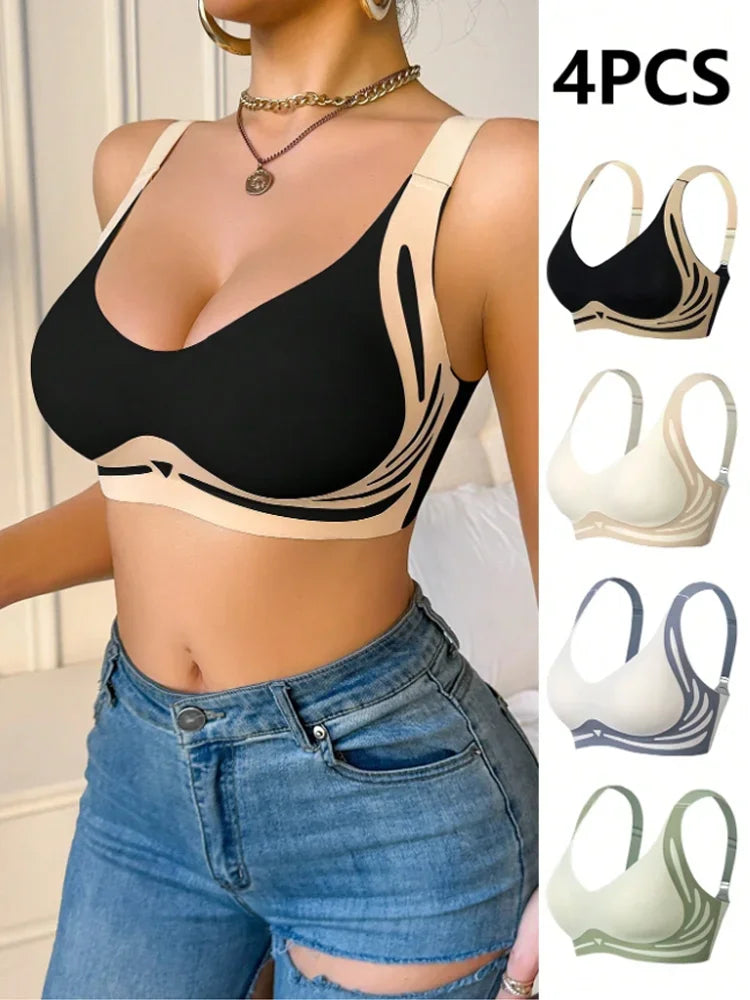 Women’s Wireless Lace Bralette – Sexy Push Up Everyday Comfort Bra - Harmony Haven - Essentials