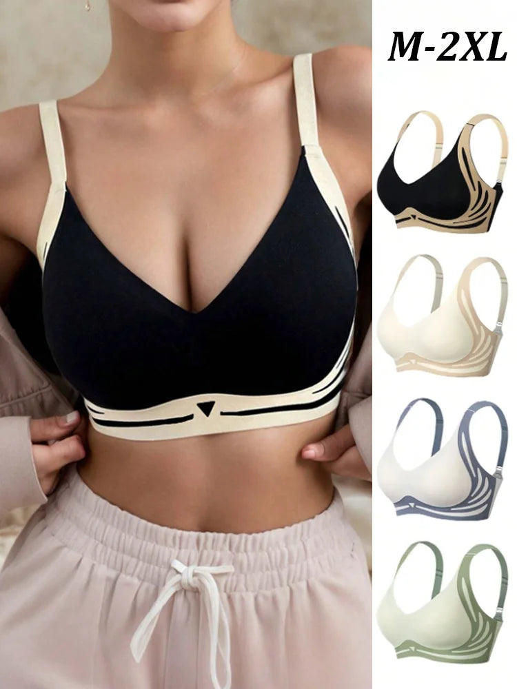 Women’s Wireless Lace Bralette – Sexy Push Up Everyday Comfort Bra - Harmony Haven - Essentials