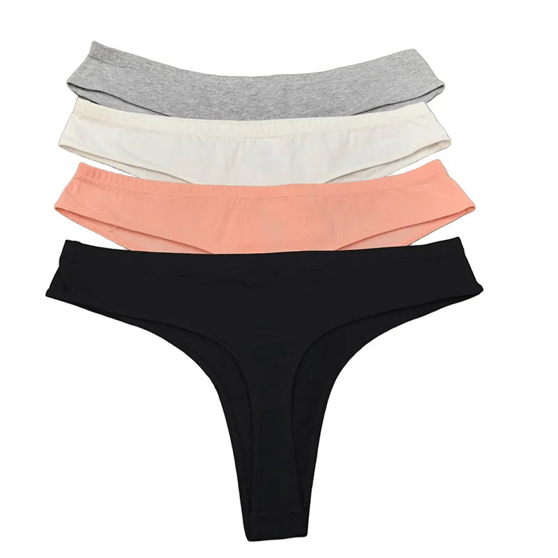 Women's Premium Cotton Everyday Thong – Breathable Low-Rise G-String - Harmony Haven - Essentials