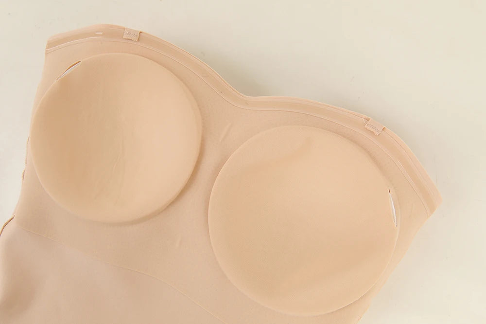 Plus Size Strapless Thong Bodysuit – Seamless Firm Tummy Control Shapewear - Harmony Haven - Essentials
